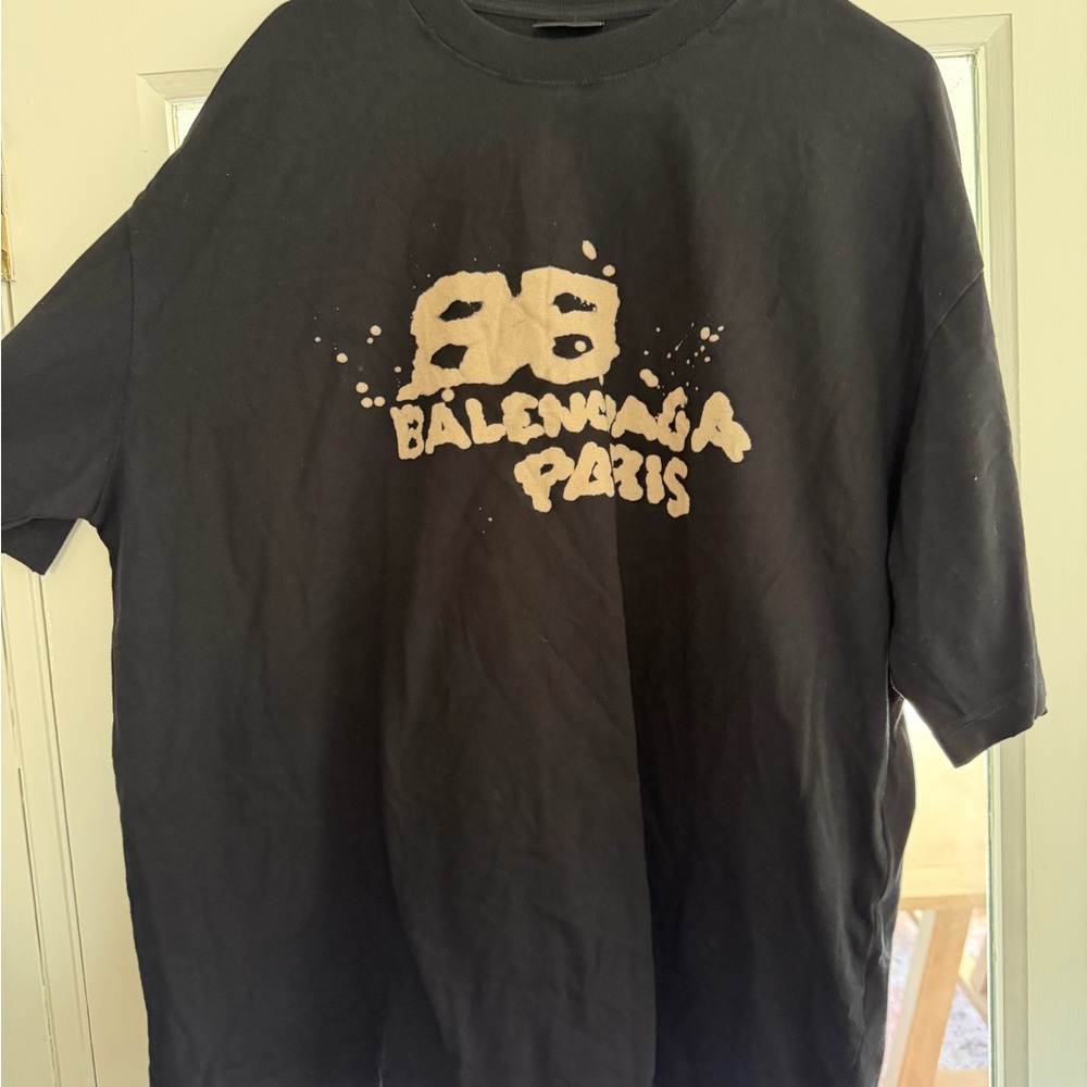 Balenciaga Black Graphic Tee